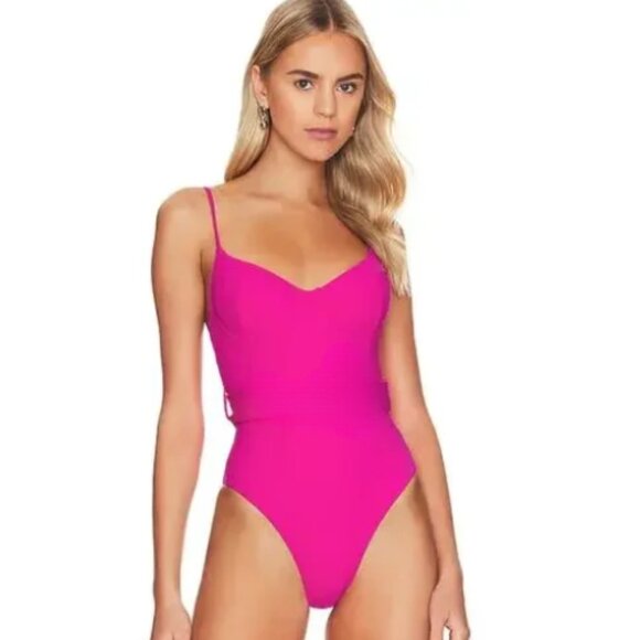 SIMKHAI Harlee One Piece in Berry NWOT Size Medium - Picture 1 of 3